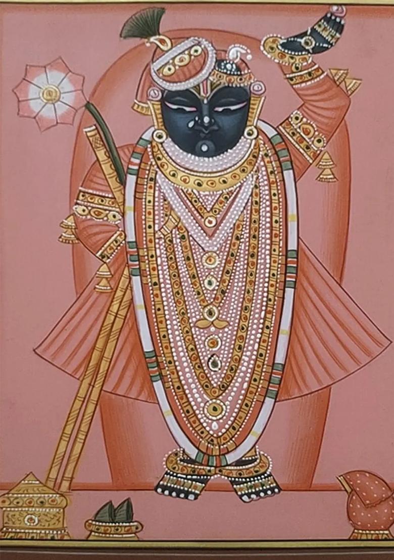Elegant Shrinathji Darshan A Pichwai Painting Revelation