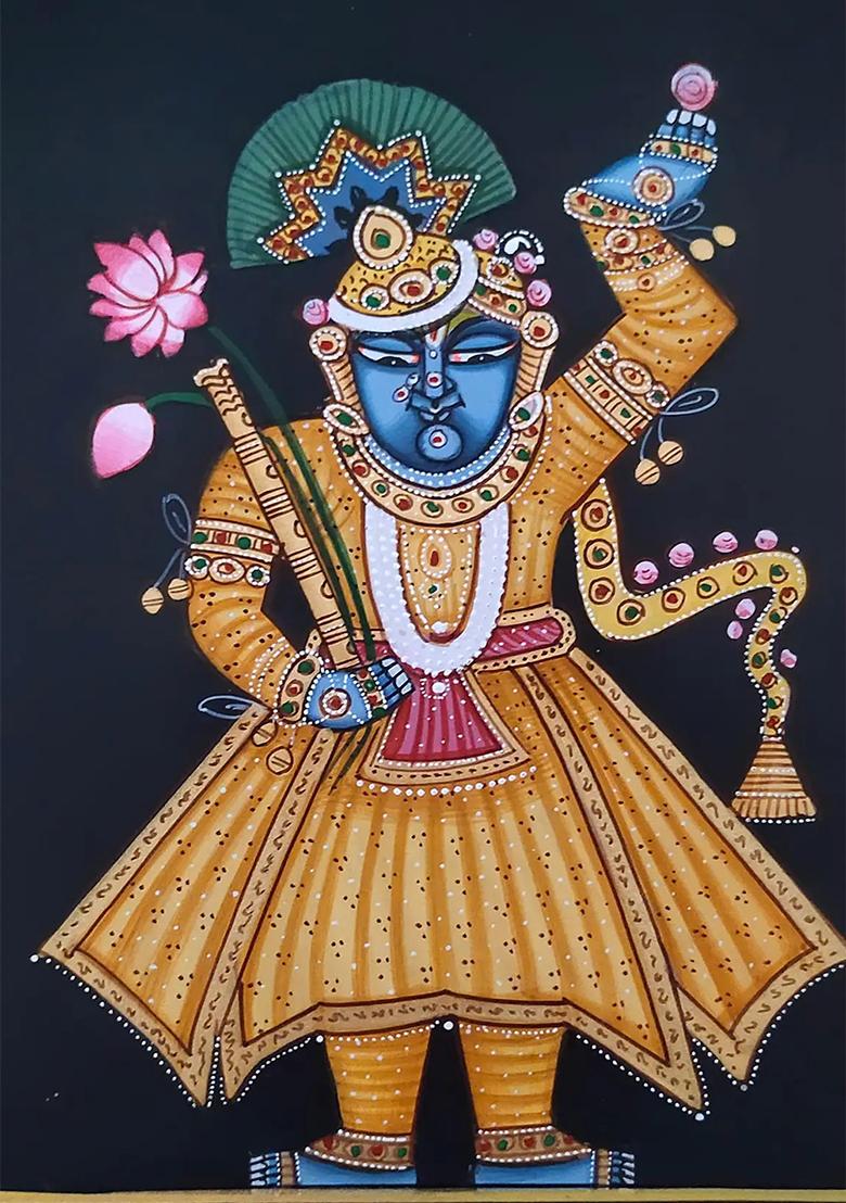 Shrinathji with Beautiful Dress Up Pichwai Painting