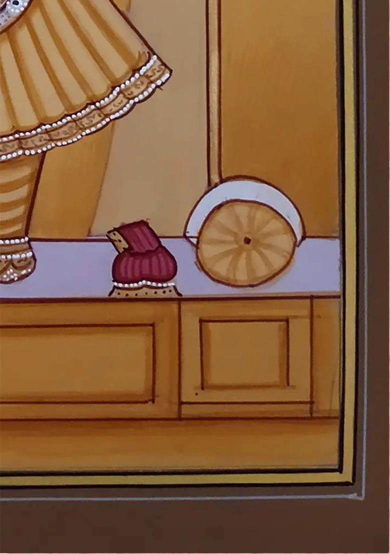 Shrinathji Standing On Asana Pichwai Painting