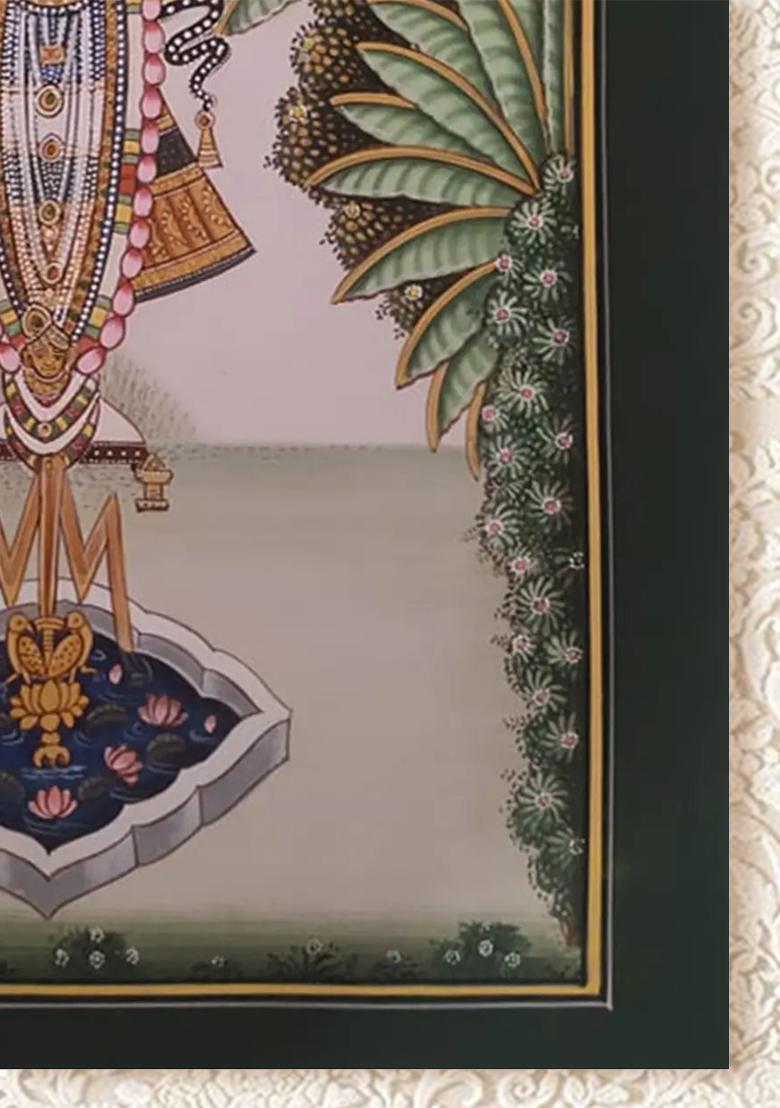 Lord Shrinathji Under the Tree Pichwai Painting