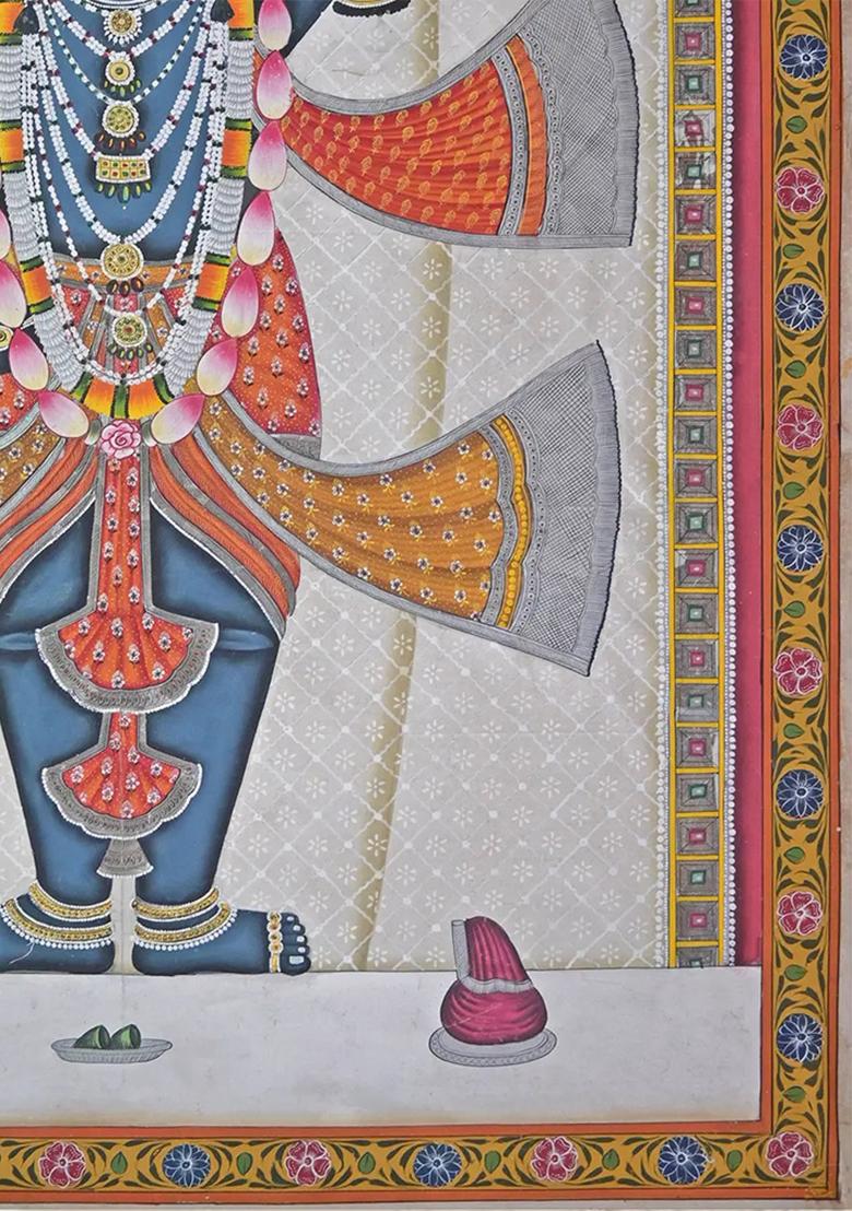 Morpankh Dhari Lord Shrinathji Pichwai Painting