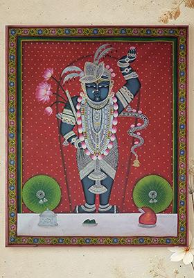 Darshan of Shrinathji Pichwai Painting