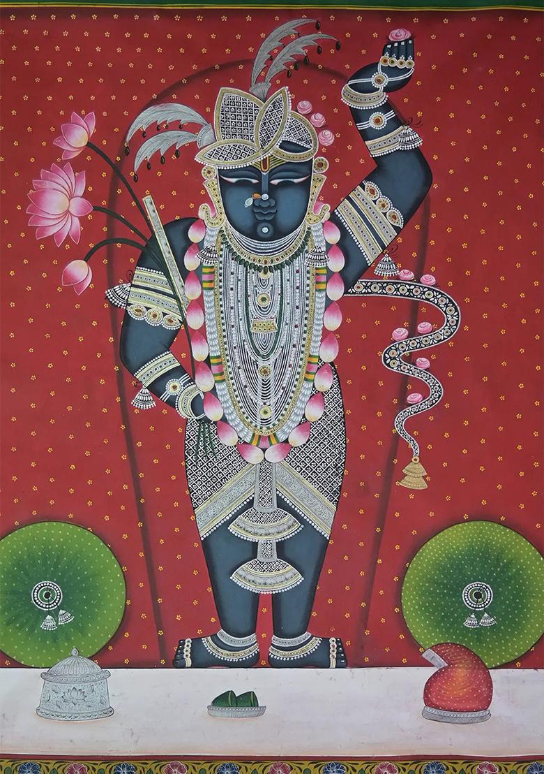 Darshan of Shrinathji Pichwai Painting