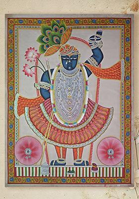 Shrinathji in Standing Posture Pichwai Painting
