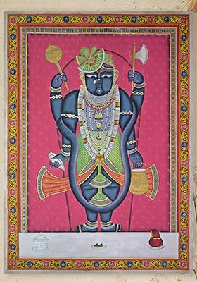 Four Armed Shrinathji Pichwai Painting