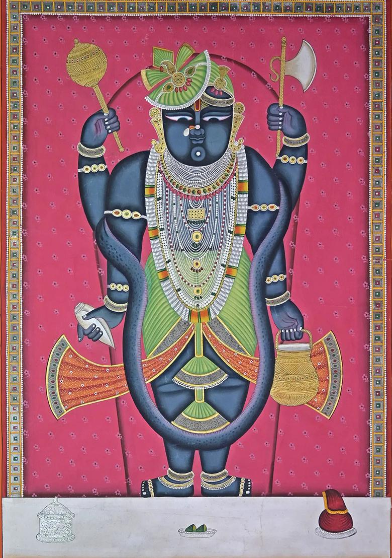Four Armed Shrinathji Pichwai Painting