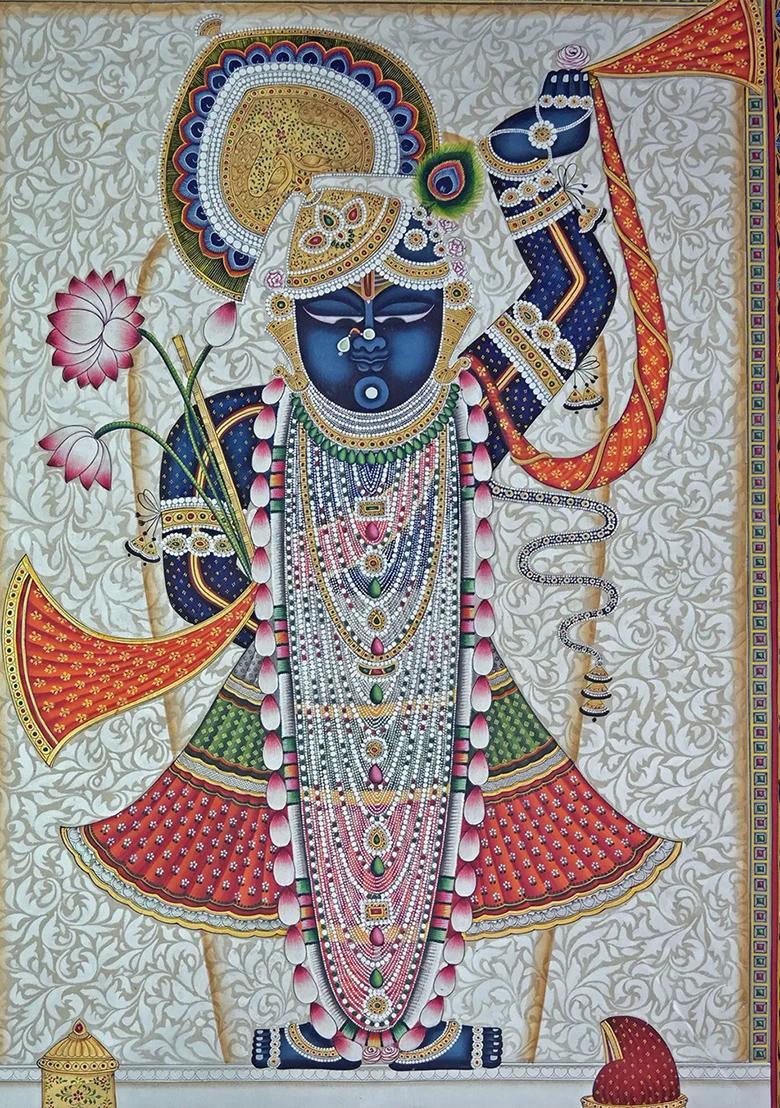 Shrinathji with Beautiful Ornaments Pichwai Painting