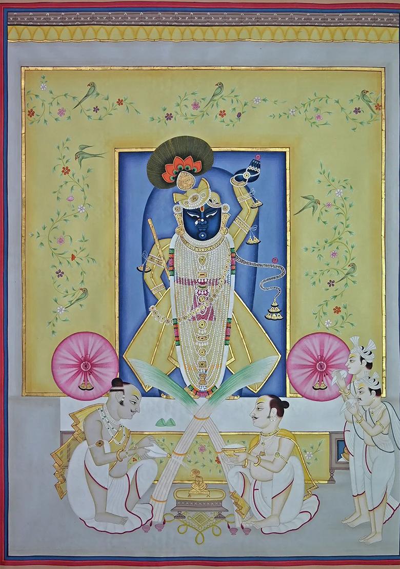 Jalabhishekam of Shrinathji Pichwai Painting