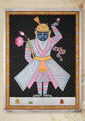 Smiling Shrinathji Graceful Pichwai Painting