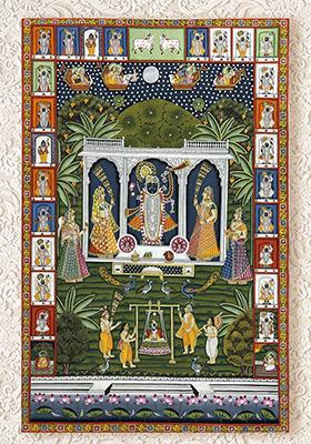 Divine Darshan of Lord Shrinathji Pichwai Painting Traditional Nathdwara Art