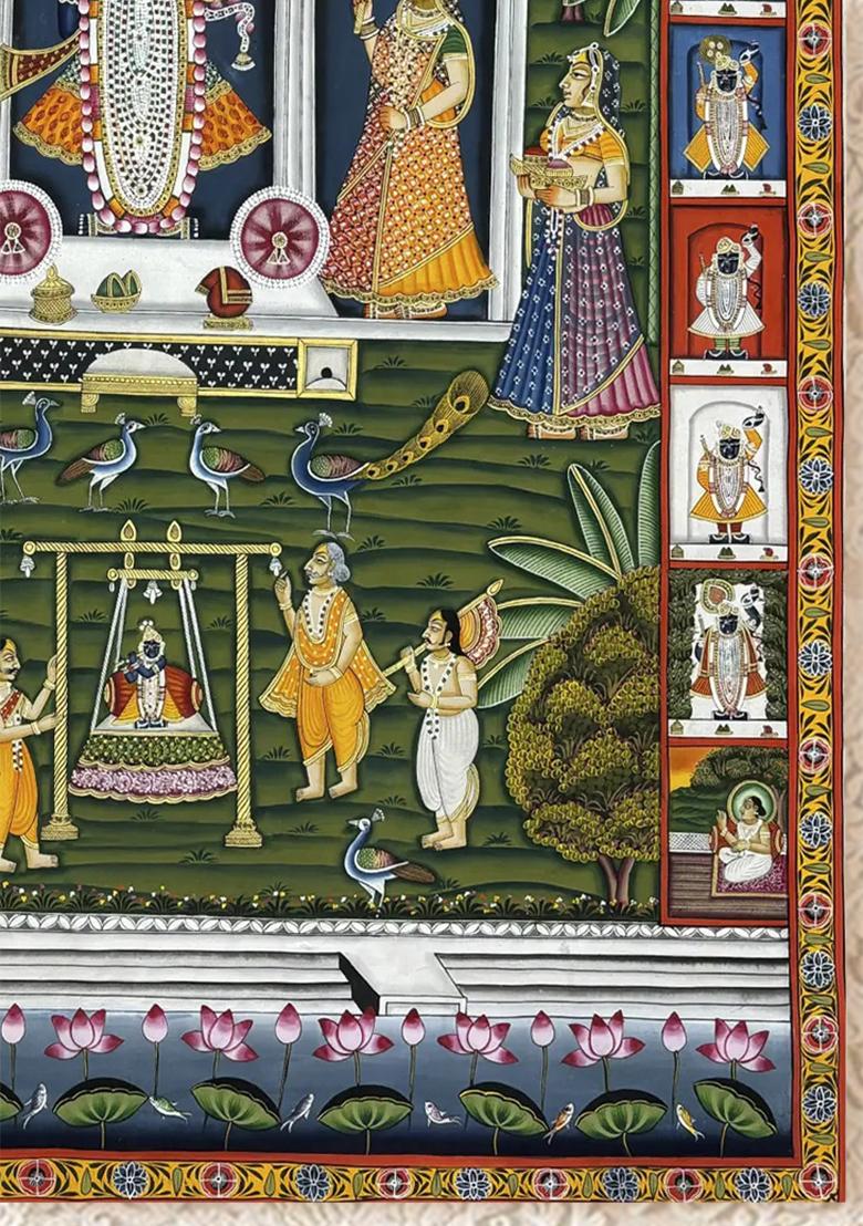 Divine Darshan of Lord Shrinathji Pichwai Painting Traditional Nathdwara Art