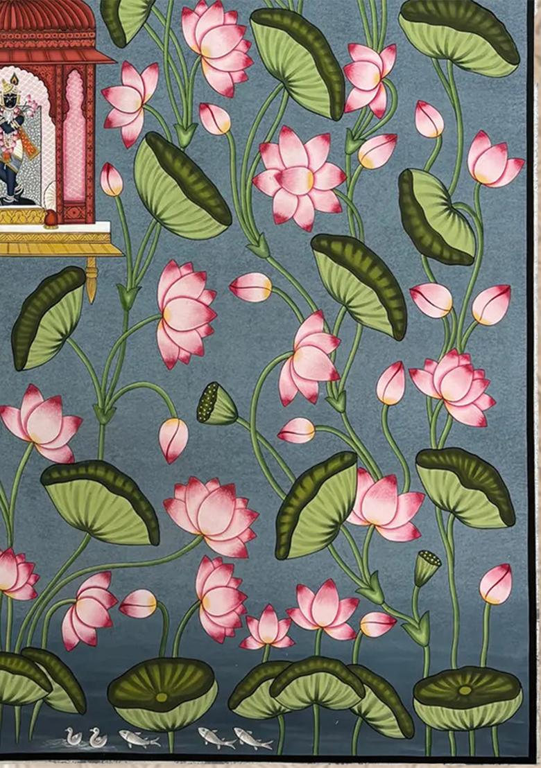 Lord Shrinathji Pichwai Painting Traditional Rajasthani Art