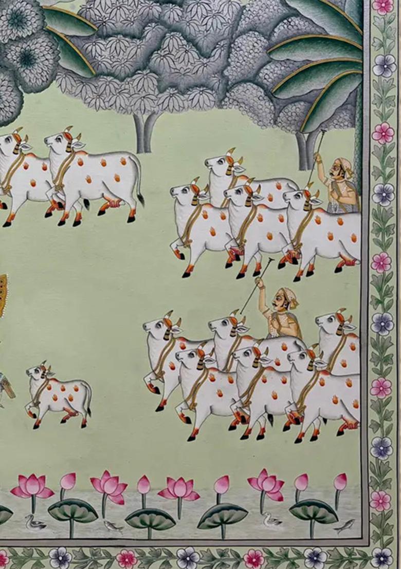 Shrinathji Darshan Pichwai Painting Divine Krishna Art