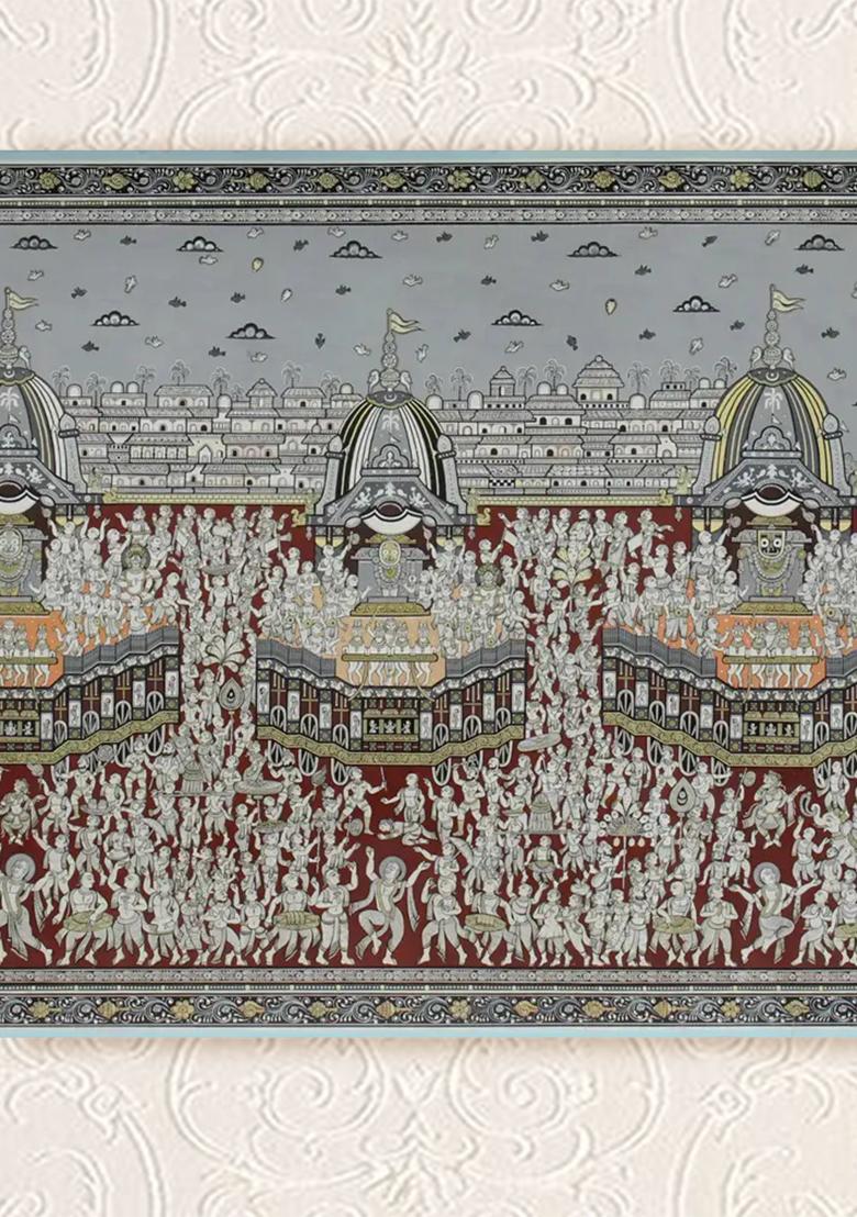 Shri Jagannath Rath Yatra Painting Sacred Puri Festival Artwork