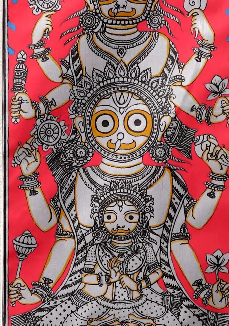 Lord Jagannath Balabhadra and Subhadra Traditional Patachitra Painting