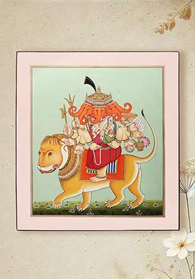 Simhavahana Lord Heramba The Protector of the Weak