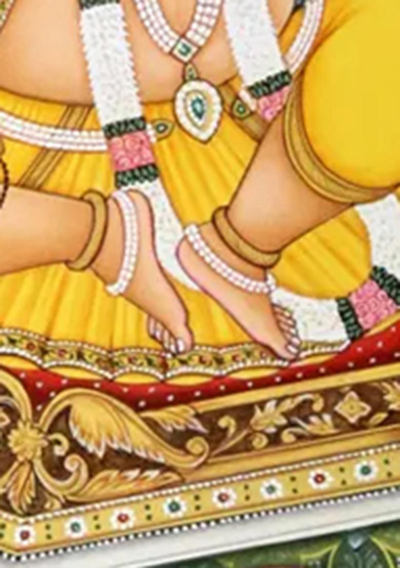 Glorious Lord Ganesha A Divine Watercolor Painting on Canvas