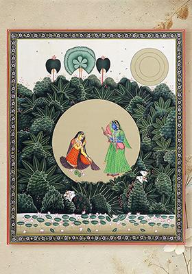 Krishna as a Gopi A Playful Tease with Radha Divine Love in Art