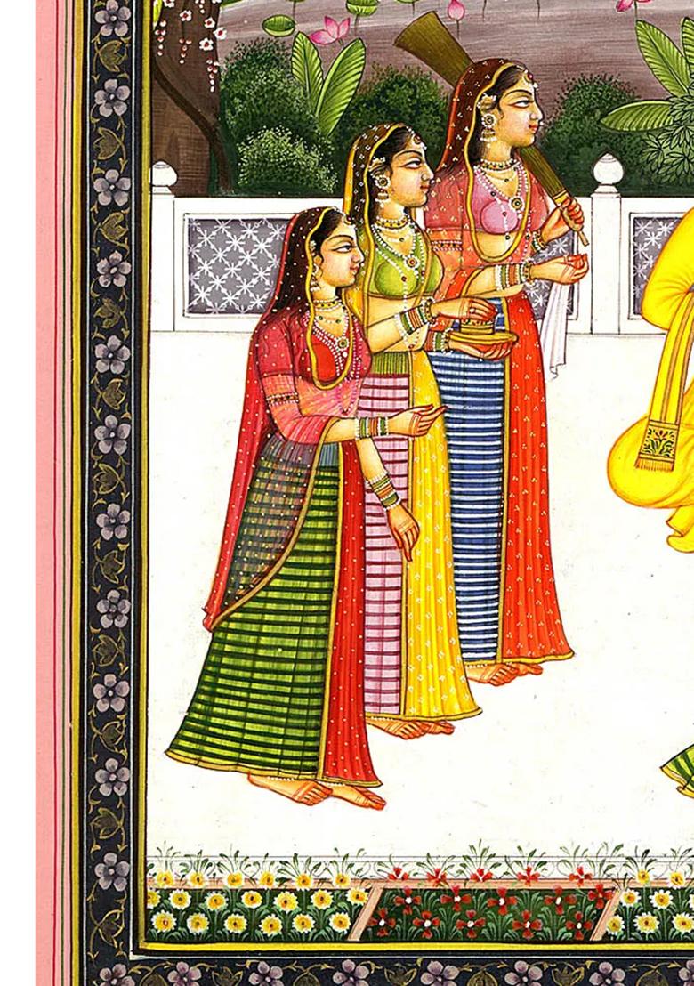 Radha and Krishna Playing the Game of Chaupara