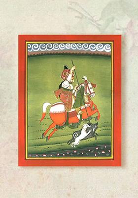 The Hunt of a Mewar Warrior Traditional Indian Art Depicting Royal Valor