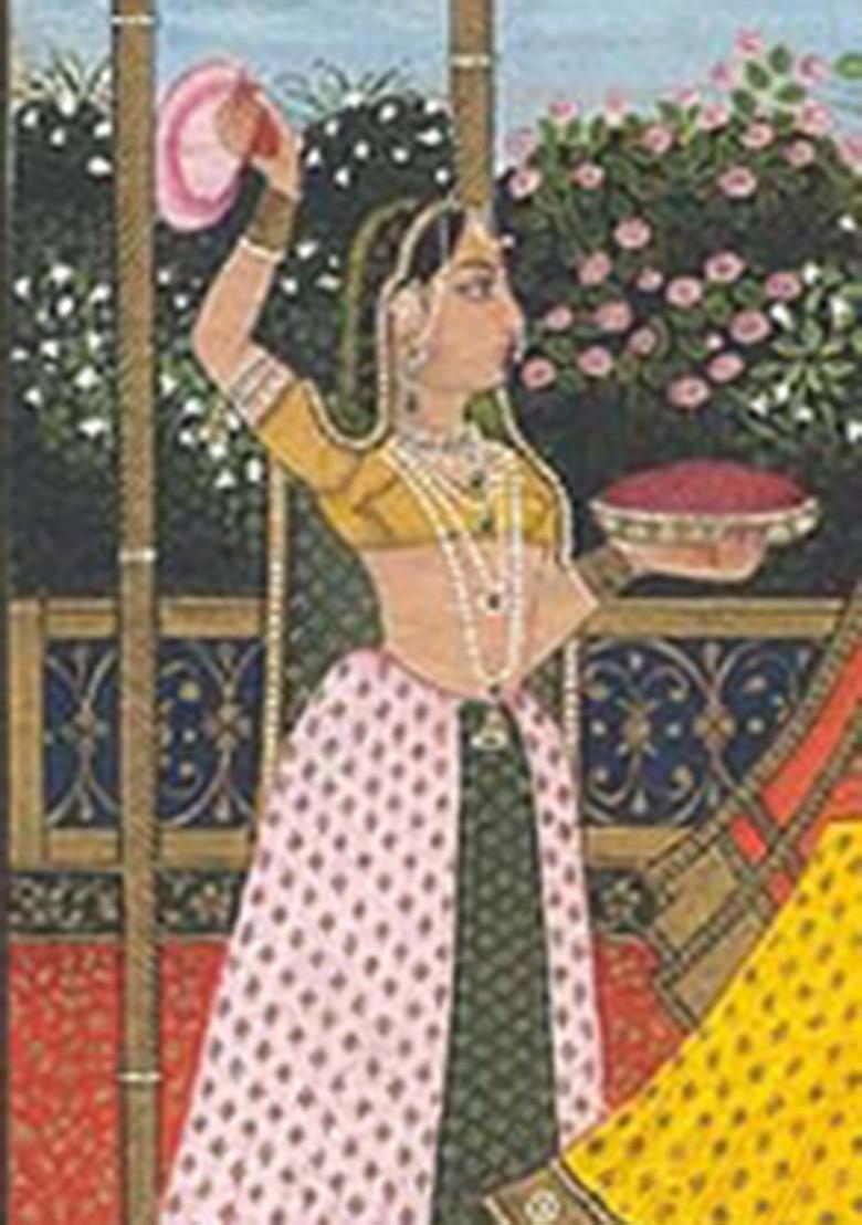 Divine Love of Radha and Krishna Traditional Indian Miniature Art