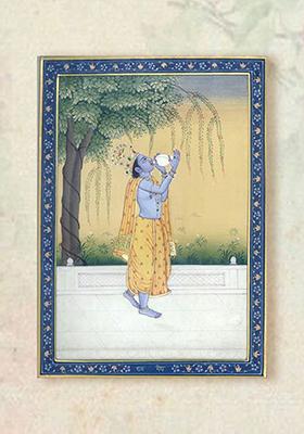 Raga Megha Traditional Indian Art Depicting Krishna