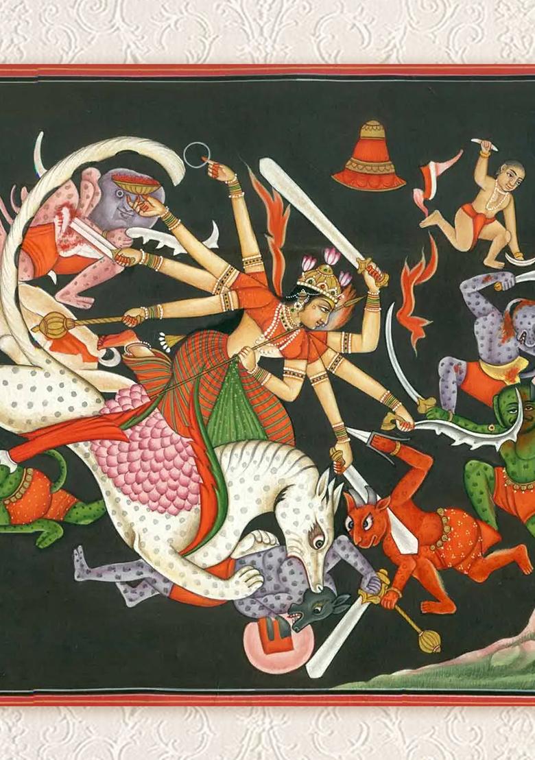 Goddess Durga Defeating Mahishasura The Divine Triumph of Shakti