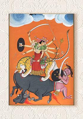 Goddess Durga Slaying Mahishasura The Ultimate Victory of Good Over Evil
