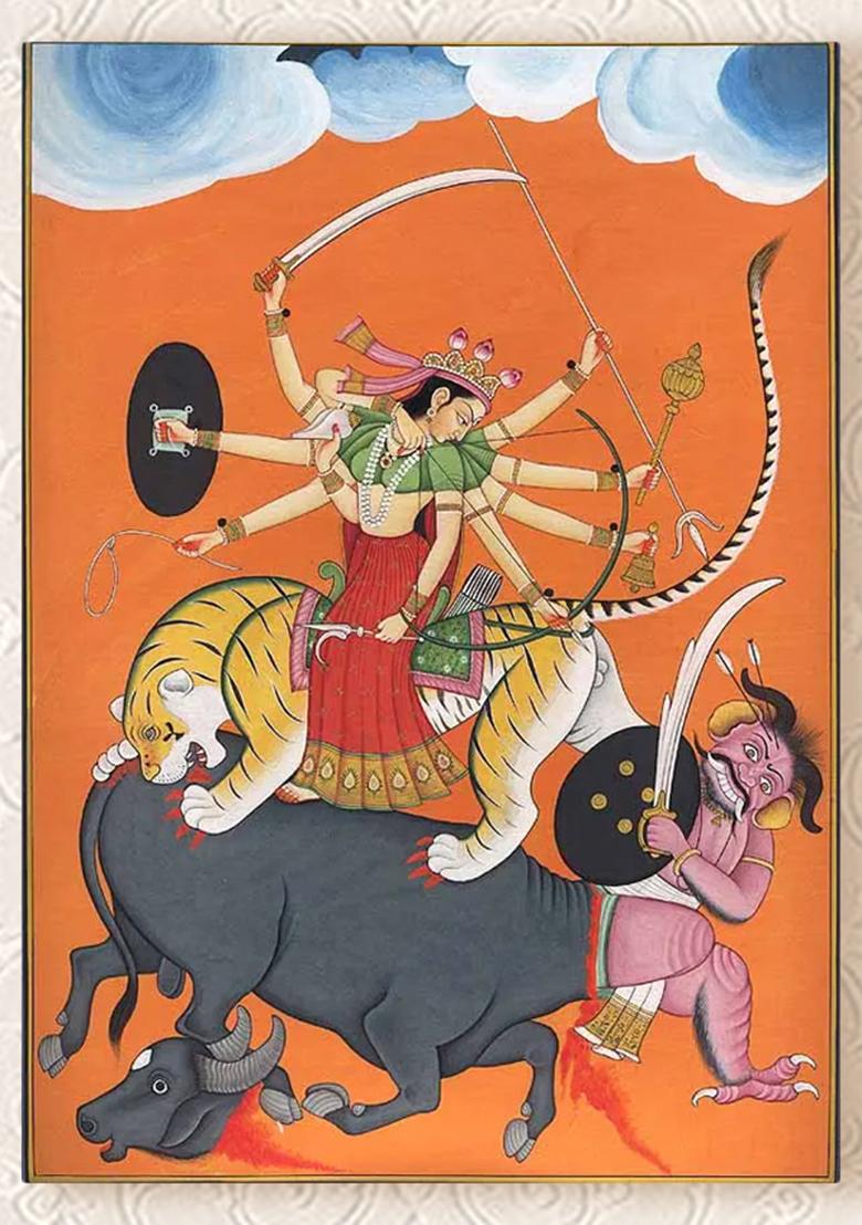Goddess Durga Slaying Mahishasura The Ultimate Victory of Good Over Evil