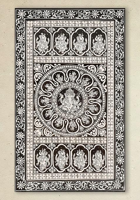 Ganesha Mandala Folk Painting