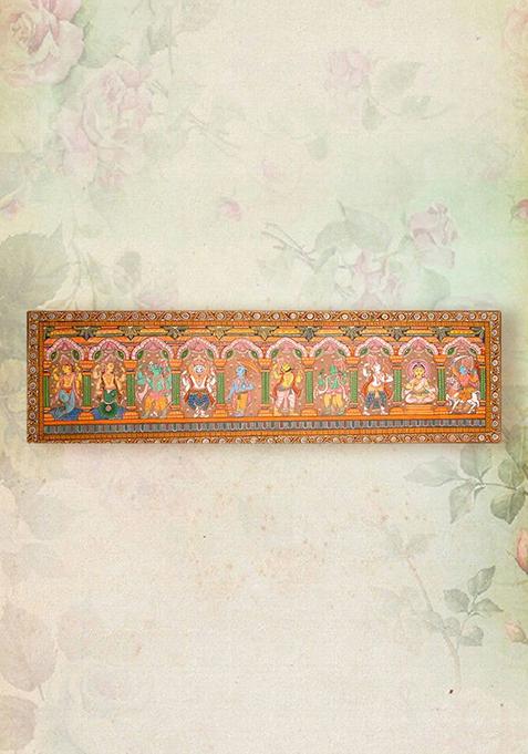 Avatars Of Vishnu Folk Painting