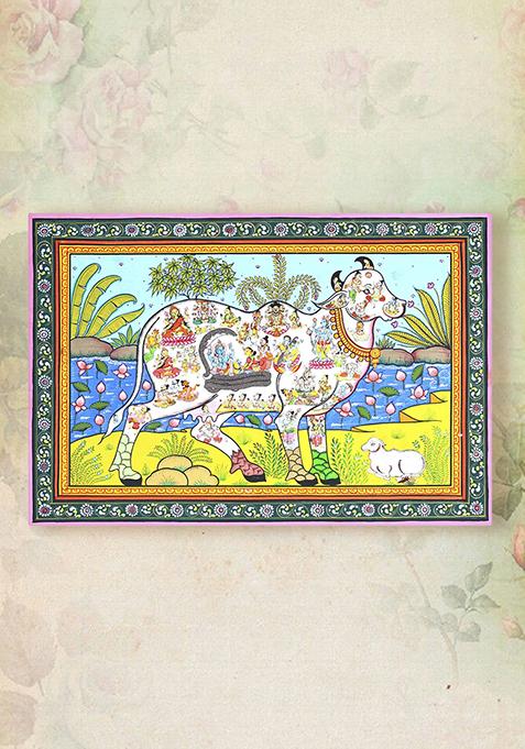 Goddess Kamadhenu Pattachitra Painting Folk Painting