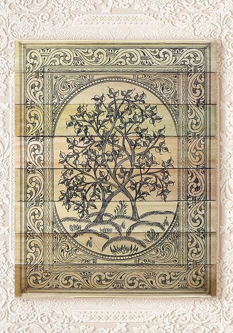 Tree Series Patta Painting From Odisha Folk Painting