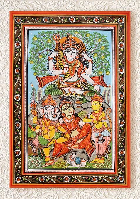 Shiva Parivar Folk Painting