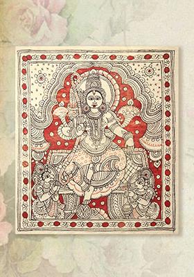 Shri Ram Kalamkari Painting On Cotton Folk Painting