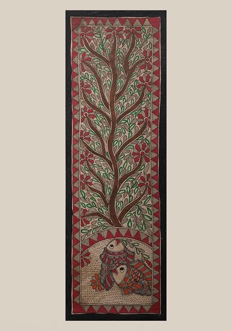Multi Tree Of Life Madhubani Painting