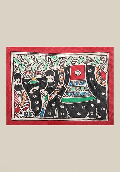 Multi Elephant Madhubani Painting