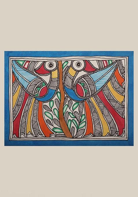 Multi Peacock Madhubani Painting