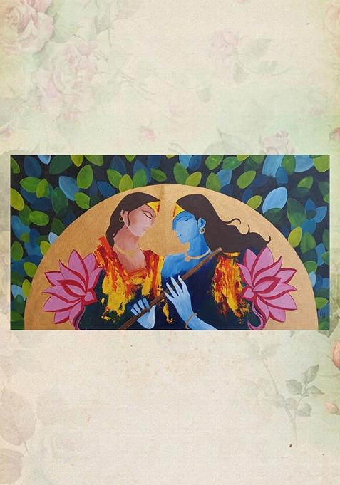 Multi Krishna Radha Pichwai Painting