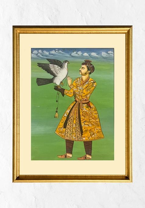 Multi Falcon Taming Pichwai Painting