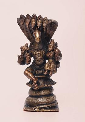 Small 4 Inch Lord Hayagriva With Devi Lakshmi Idol Divine Blessings For Wisdom And Prosperity