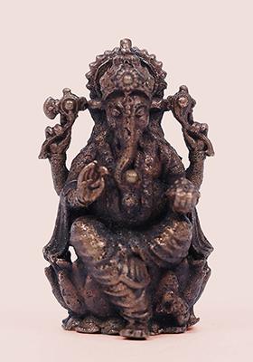 1 Inch Devi Lakshmi Copper Idol Seated On Lotus Goddess Of Wealth And Prosperity