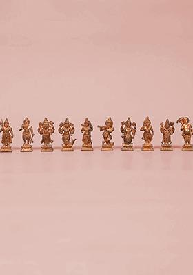 Small Copper Panchamukhi Hanuman Idol Divine Protection And Strength