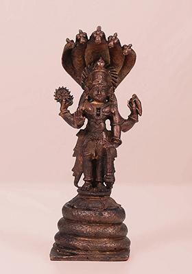 2 Inch Small King Ganesha Sculpture In Copper Handmade