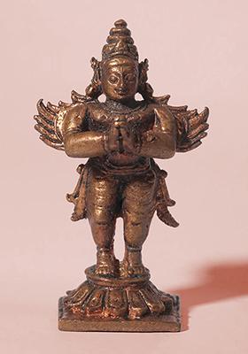 1 Inch Small Sitting Lord Hayagriva Copper Statue Divine Knowledge And Wisdom