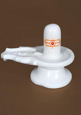 White Marble Shiva Linga Sacred Symbol Of Divine Energy And Purity
