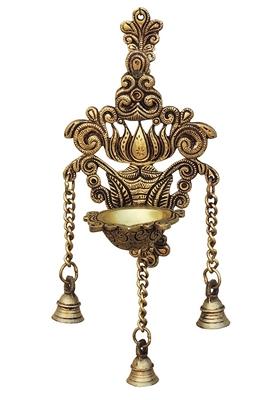 Brass Show Piece Wall Hanging Kamal Bell