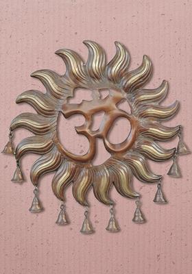 Brass Show Piece Om Sun Antique God Idol Statue