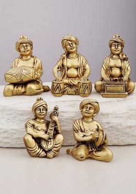Brass Show Piece Musical Instrumental Statue Set Of Pieces