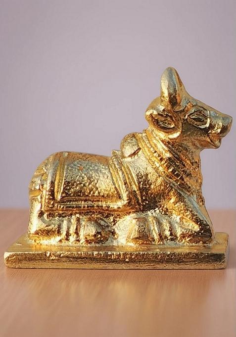 Brass Show Piece Nandi Ji God Idol Statue